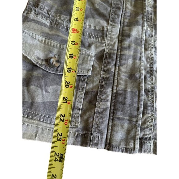 Express Xs Camo Military Style Utility Jacket With Snap & Zip Closure Pockets - Picture 8 of 10